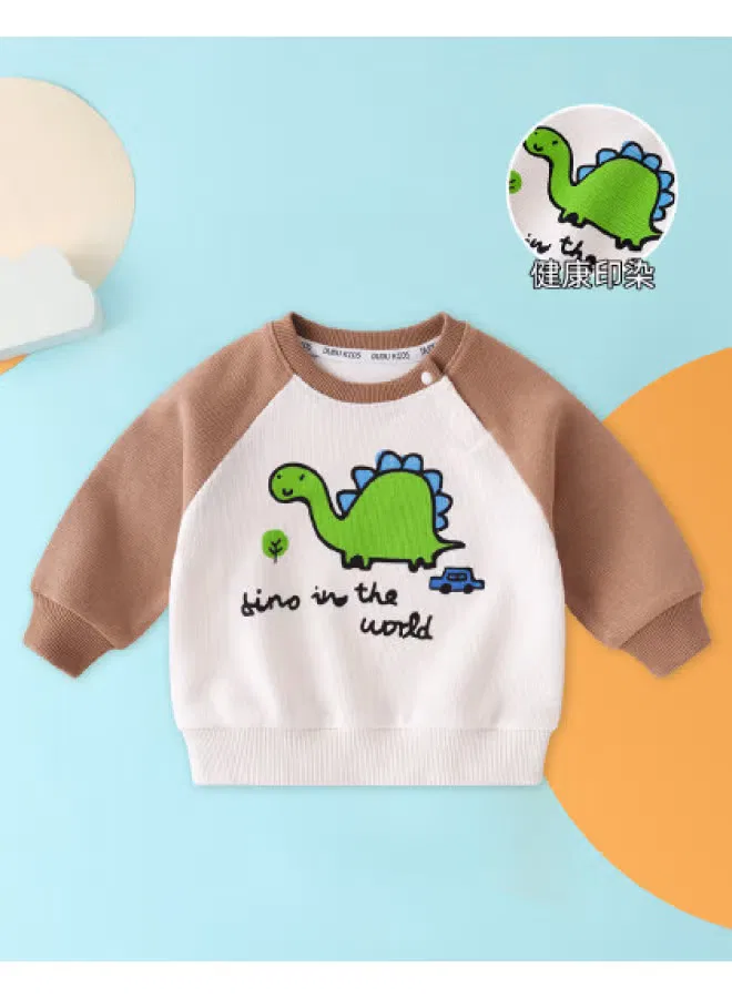 Худи детское с длинным рукавом Doodle Home, хаки