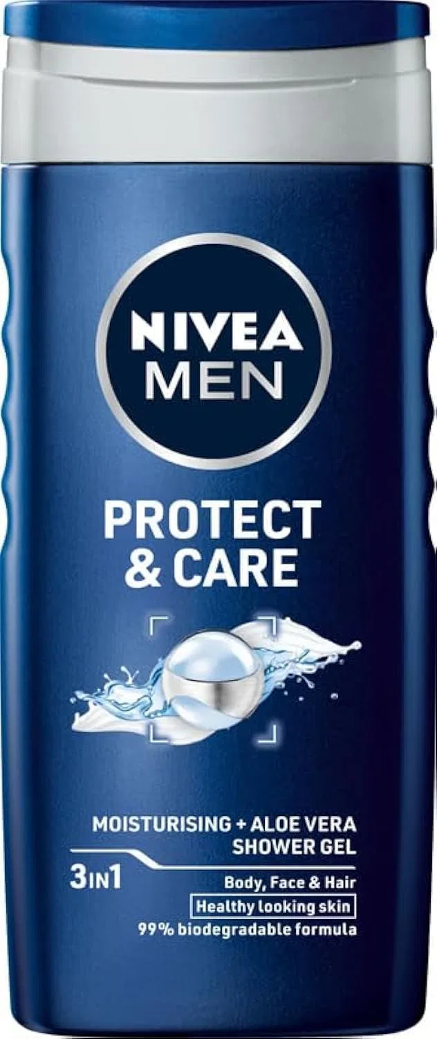 Гель для душа мужской NIVEA MEN Protect & Care, набор 6 шт по 250 мл, Aloe Vera