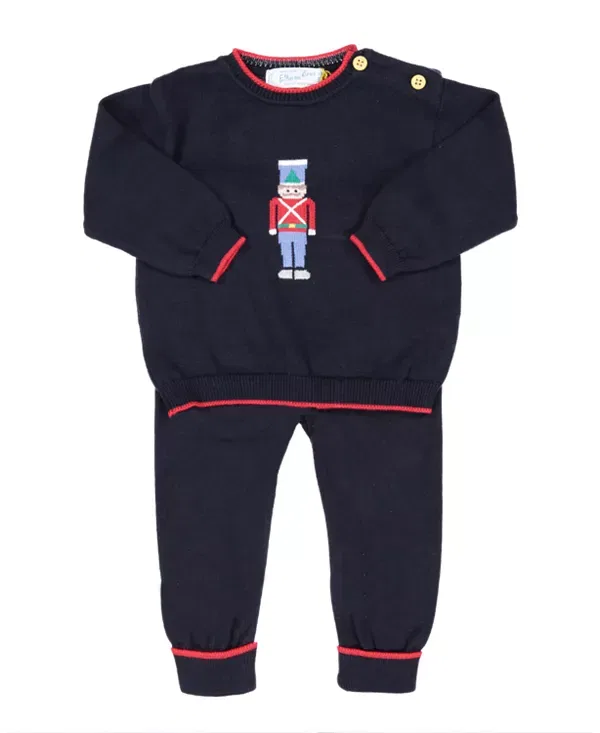 Детский комплект с длинным рукавом Soldier Knit Set Feltman Brothers, темно-синий