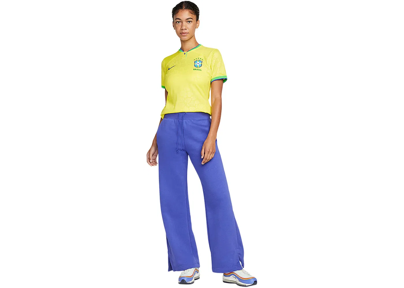 Женская футболка с принтом Jersey Nike, Dynamic Yellow/Green Spark/Paramount Blue/Paramount Blue — фото 2