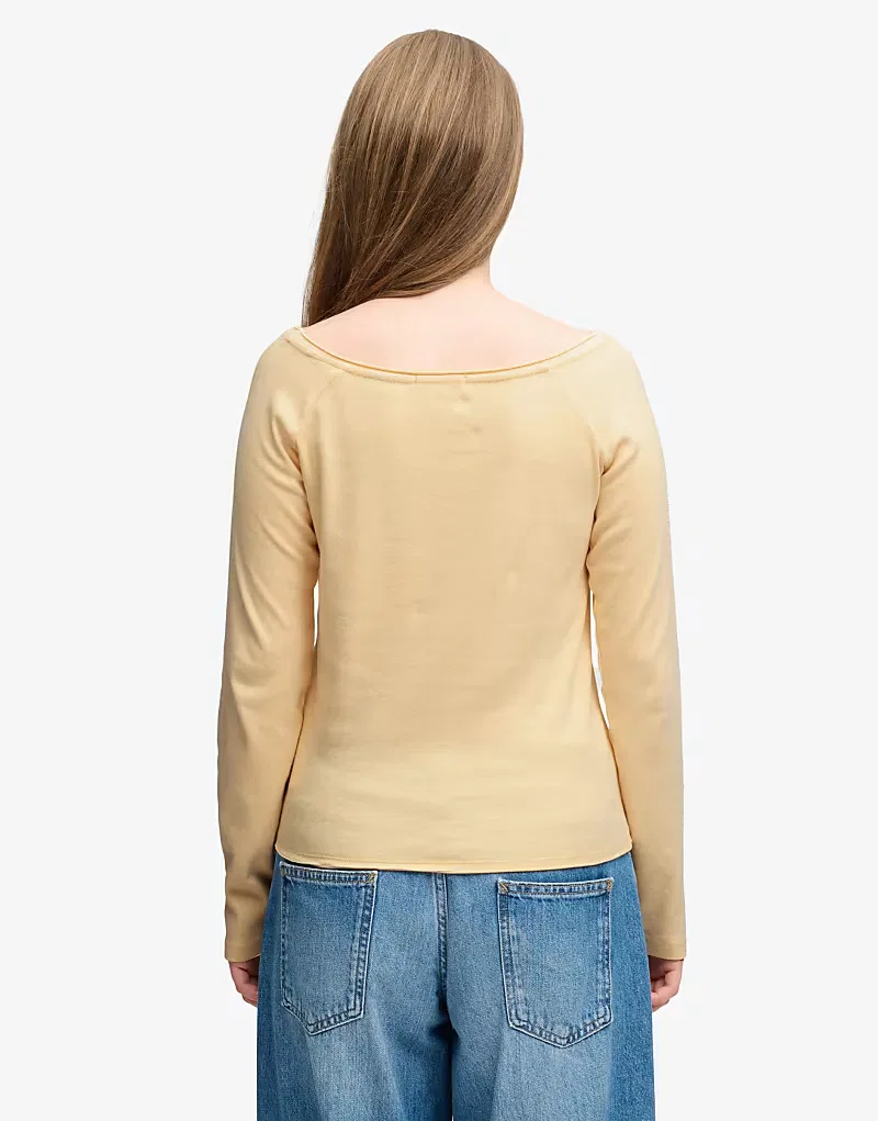 Топ Superdry Bardot с открытыми плечами в желтом оттенке — фото 2