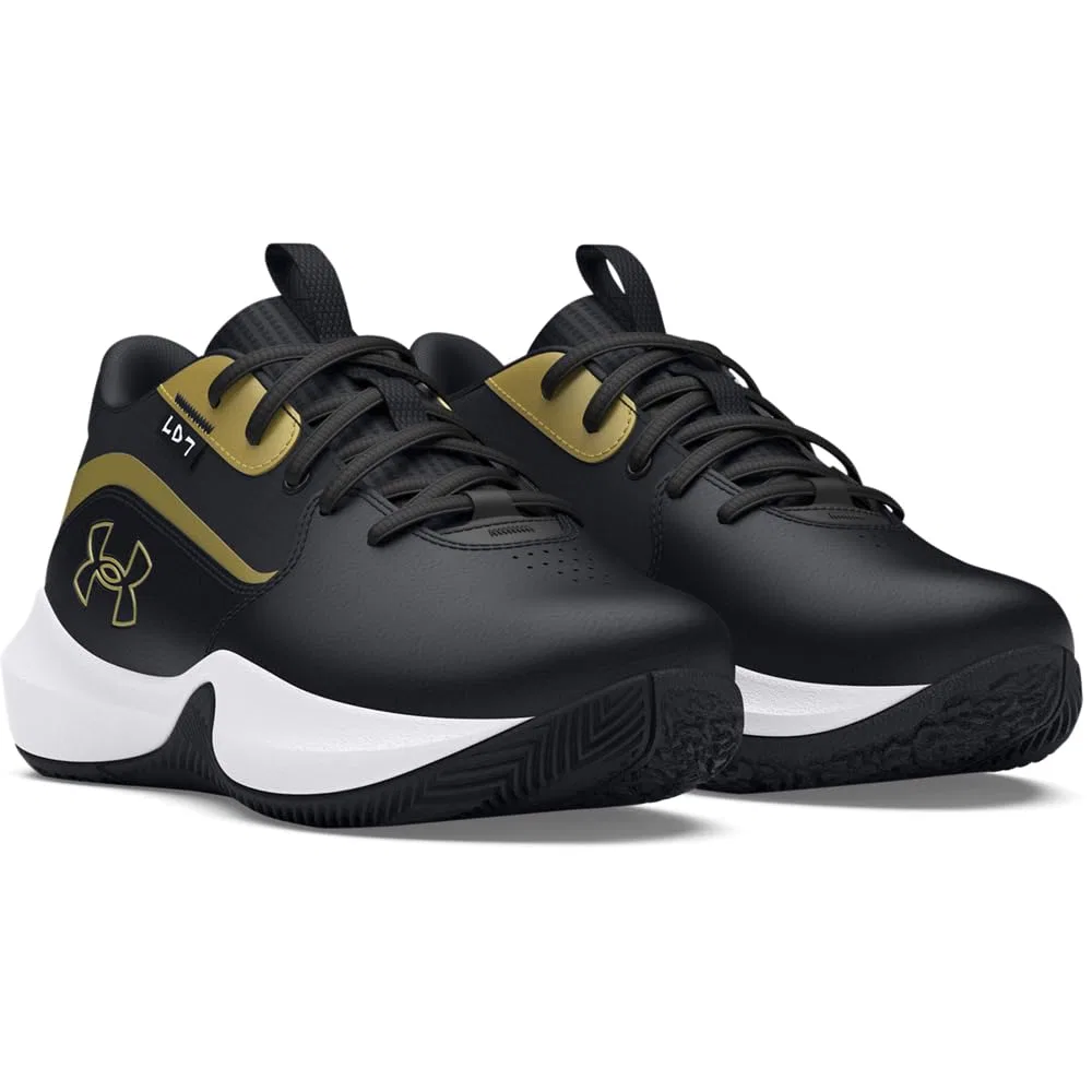 Детские кроссовки для девочек с шнуровкой Bloqueo Preescolar 7 Under Armour, Black — фото 2