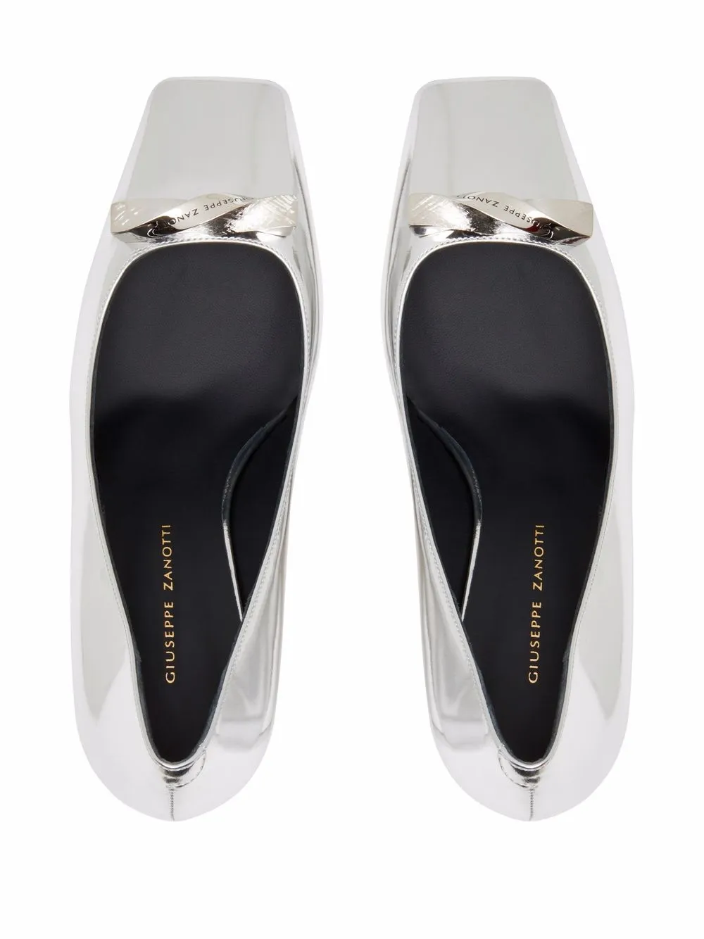 Туфли-лодочки Consuelo с эффектом металлик Giuseppe Zanotti, серебряный — фото 4