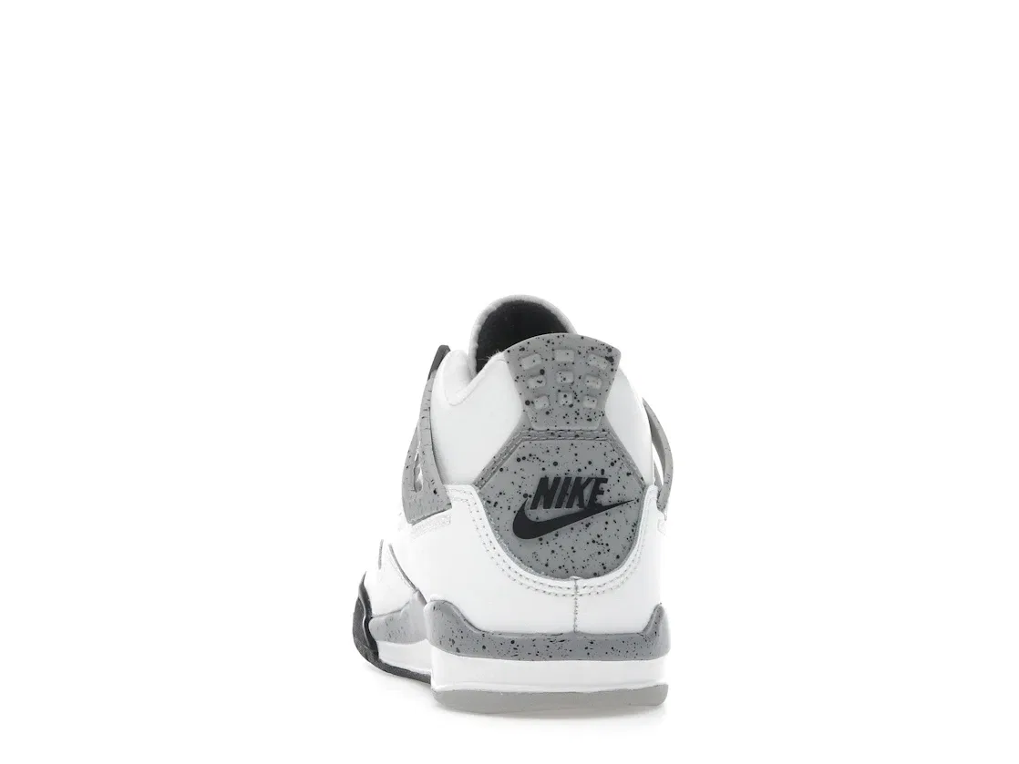 Детские кроссовки с принтом Jordan 4 Retro Jordan, Summit White/Fire Red-Tech Grey-Black — фото 4