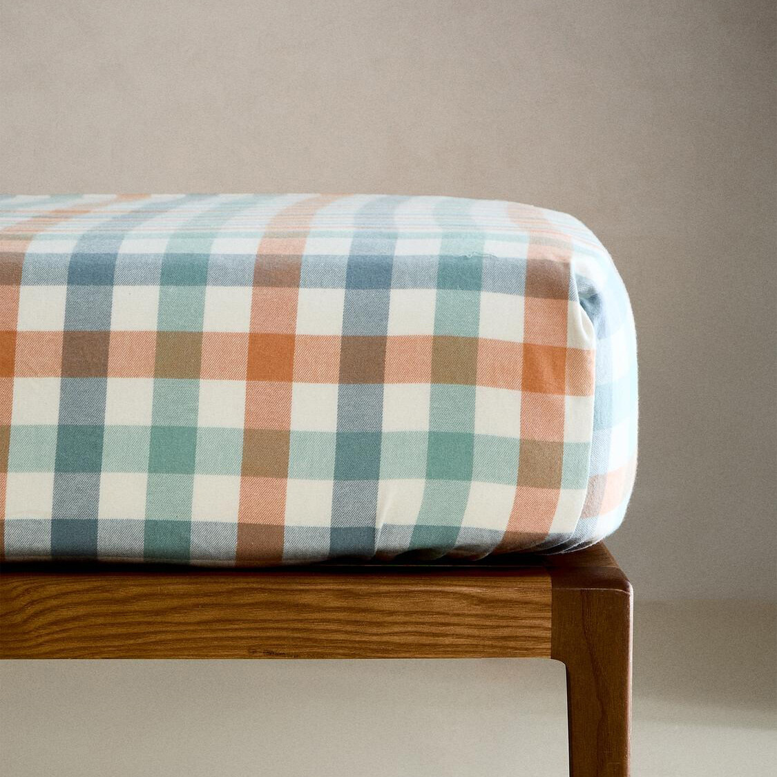 

Детская натяжная простыня Zara Home Gingham Flannel, мультиколор