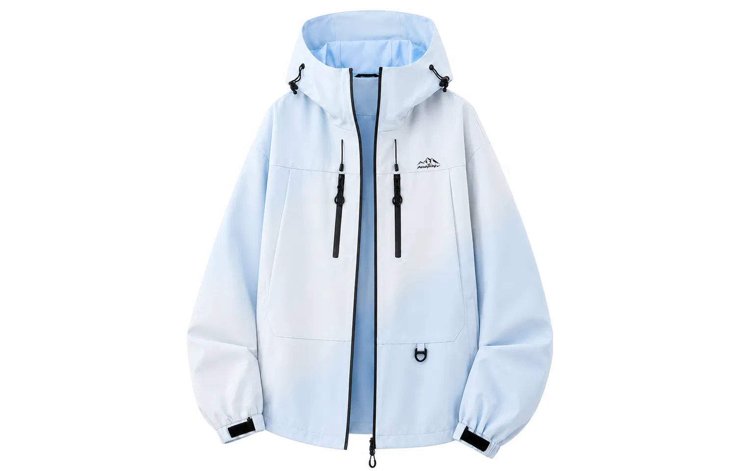 Детская ветровка худи с капюшоном, Windbreaker Jackets, WARRIOR, черный — фото 3
