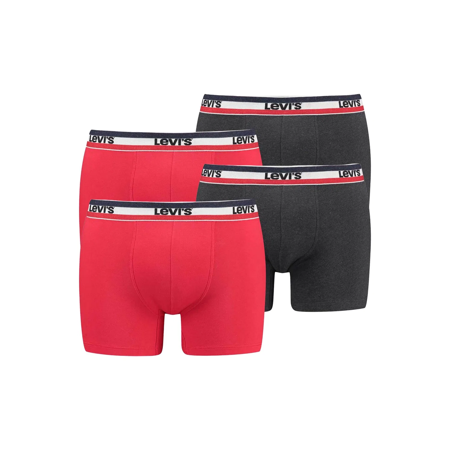 Мужские боксеры 4er Pack Levi's, Red/Dark Grey