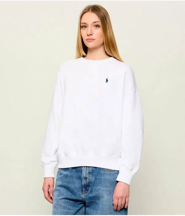 Женский пуловер Relaxed Fit Polo Ralph Lauren, белый