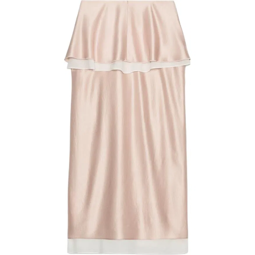 Женская юбка миди без рукавов ZARA, Light Pink — фото 3