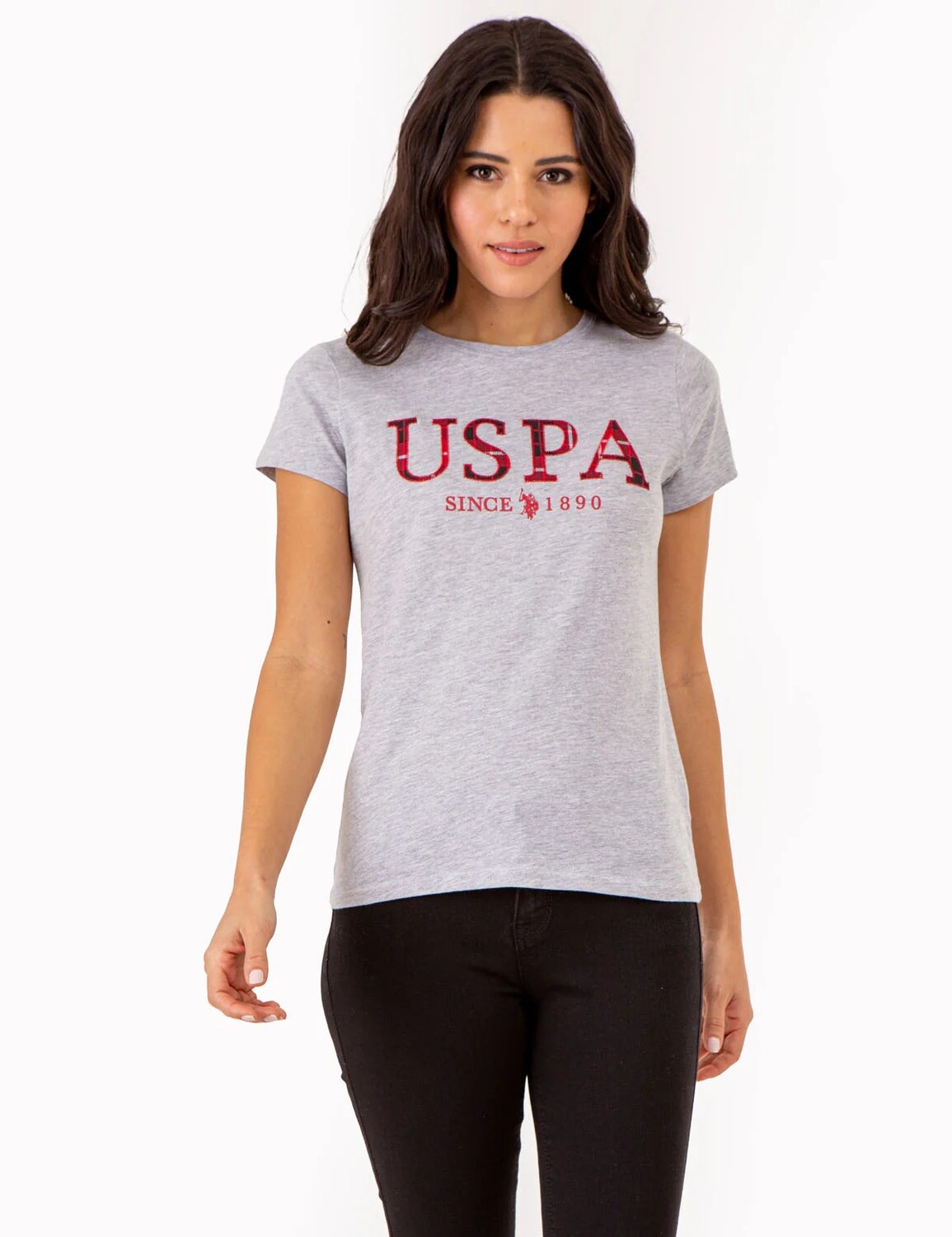 

Футболка U.S. Polo Assn. Uspa Stitch Applique Crew Neck, серый