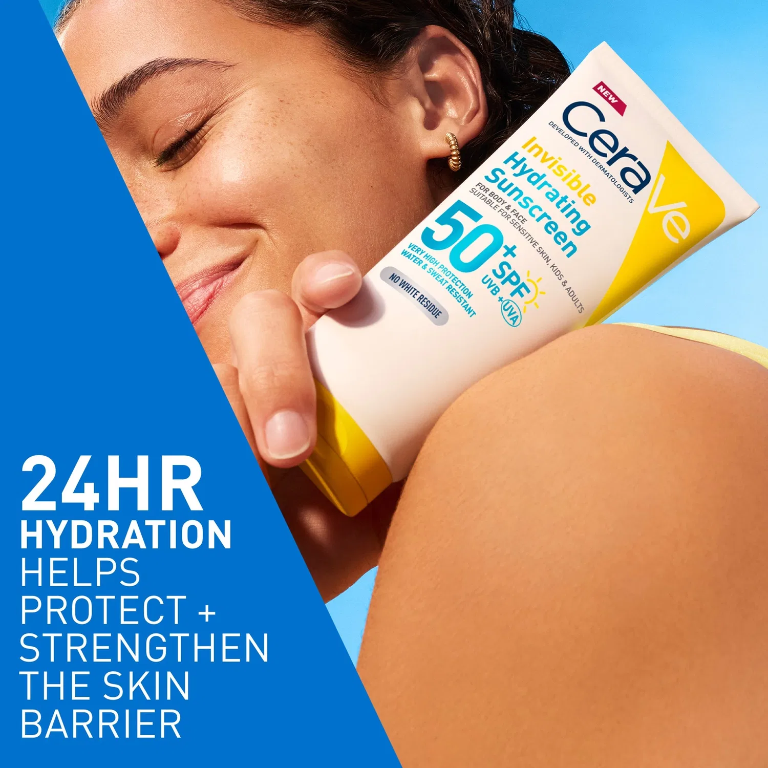 Солнцезащитный крем Invisible Hydrating Sunscreen SPF 50, 75 мл, CeraVe — фото 2