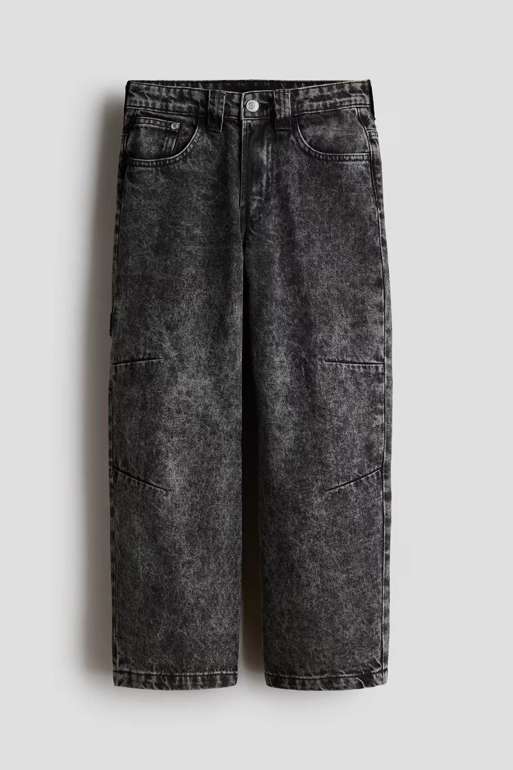 Свободные рабочие джинсы H&M, Ausgewaschenes Denimgrau