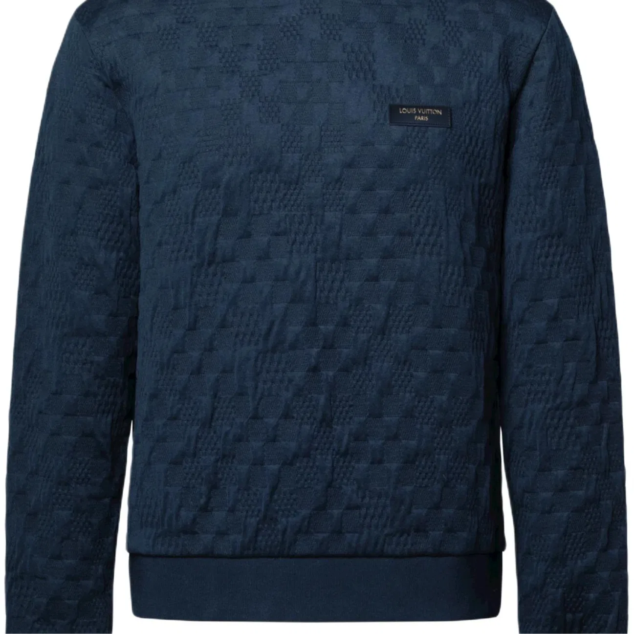 Мужской свитшот с круглым вырезом Damier LOUIS VUITTON, Blue — фото 3