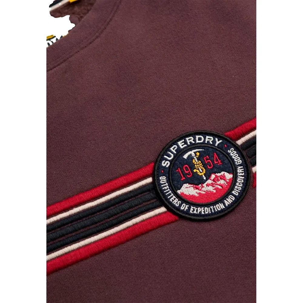 Мужской свитшот свободного кроя Outdoor Stripe Logo Relaxed Superdry, Brown — фото 4