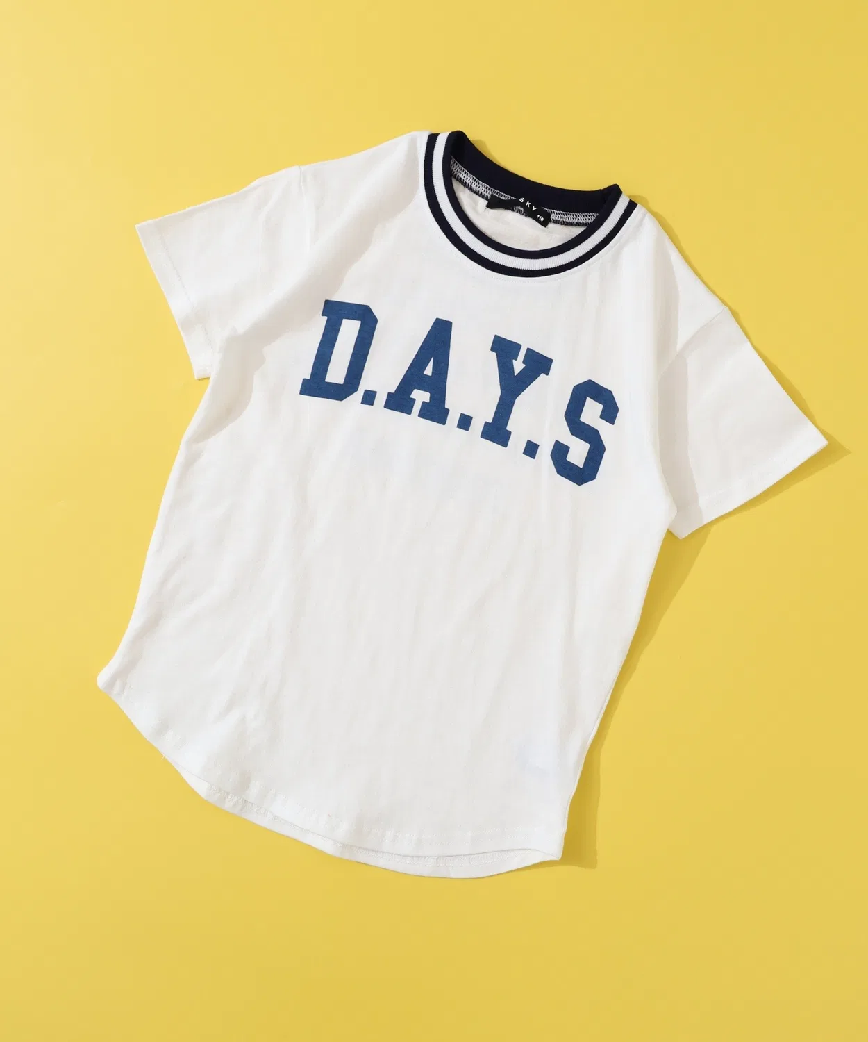 Детская футболка с принтом и линией-кантом Line Rib Print T-Shirt FUNALIVE, White