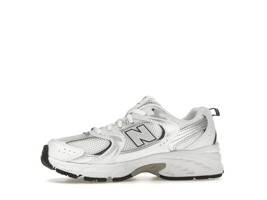 Детские кроссовки в ретро-стиле New Balance 530, White/Natural Indigo/Silver Metallic — фото 3