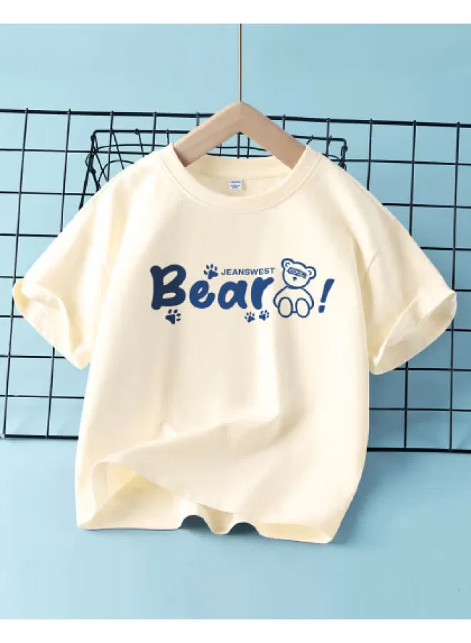 Футболка с коротким рукавом хлопковая детская Jeanswest, абрикосовый