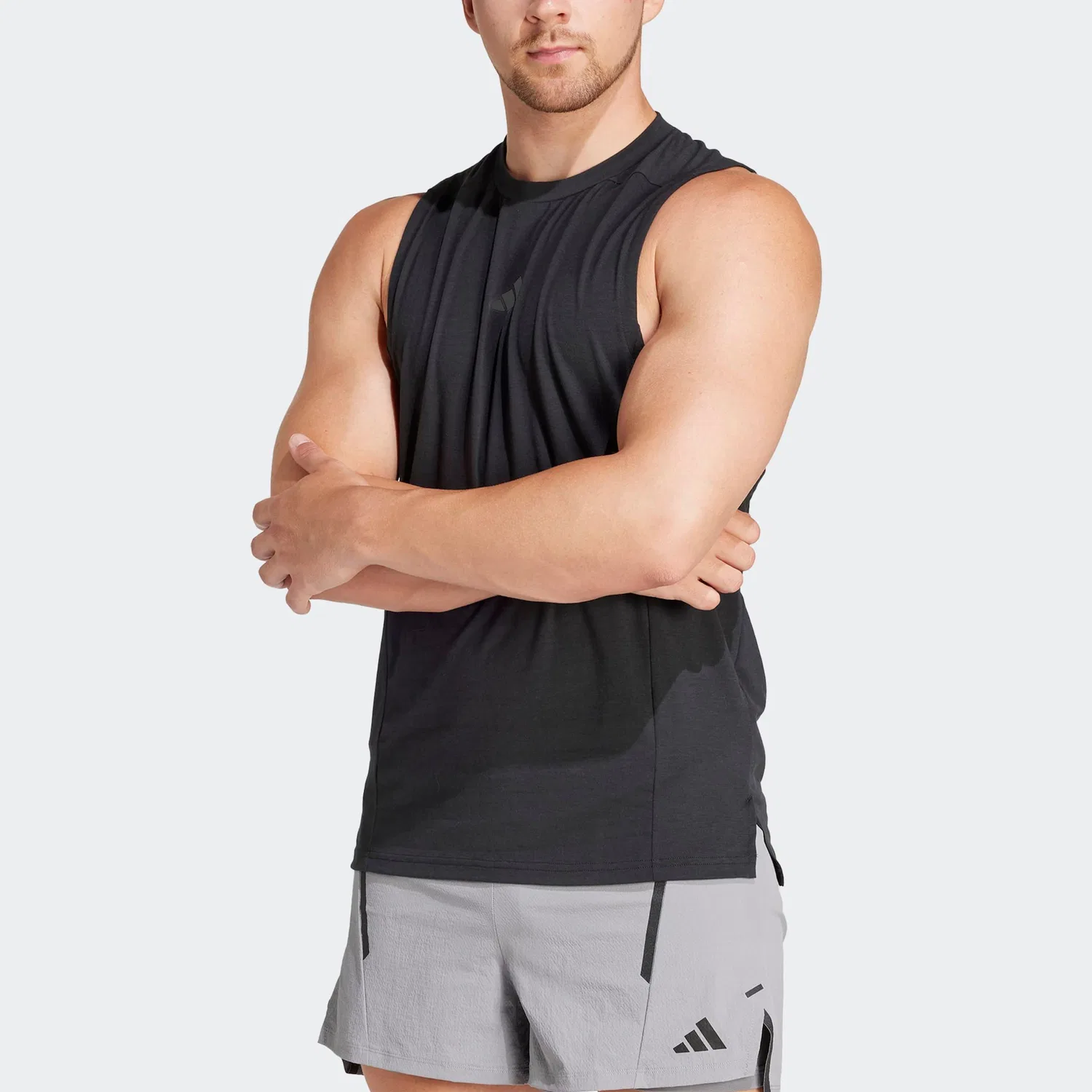 Мужской тренировочный танк-топ с технологией AEROREADY Adidas Performance, Black — фото 2