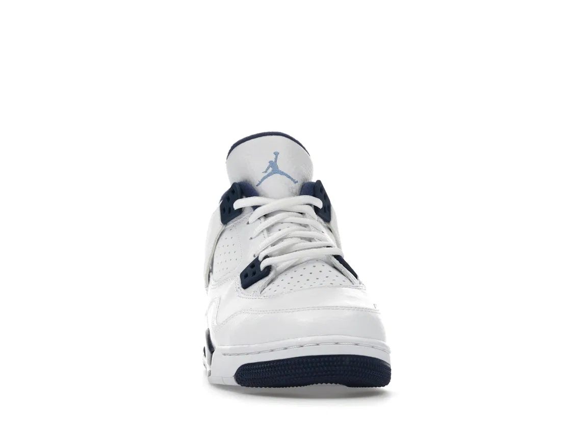 Детские кроссовки Lifestyle с верхом из кожи Jordan 4 Retro Jordan, White/Legend Blue-Midnight Navy — фото 2
