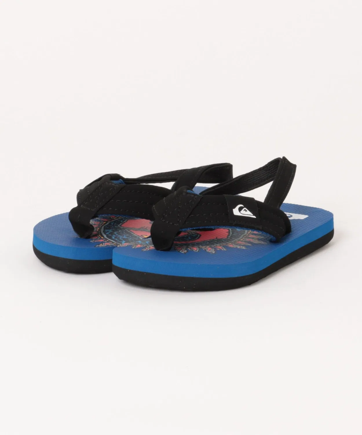 Детские шлепанцы с широким ремешком, модель MOLOKAI LAYBACK TODDLER Quiksilver, Черный
