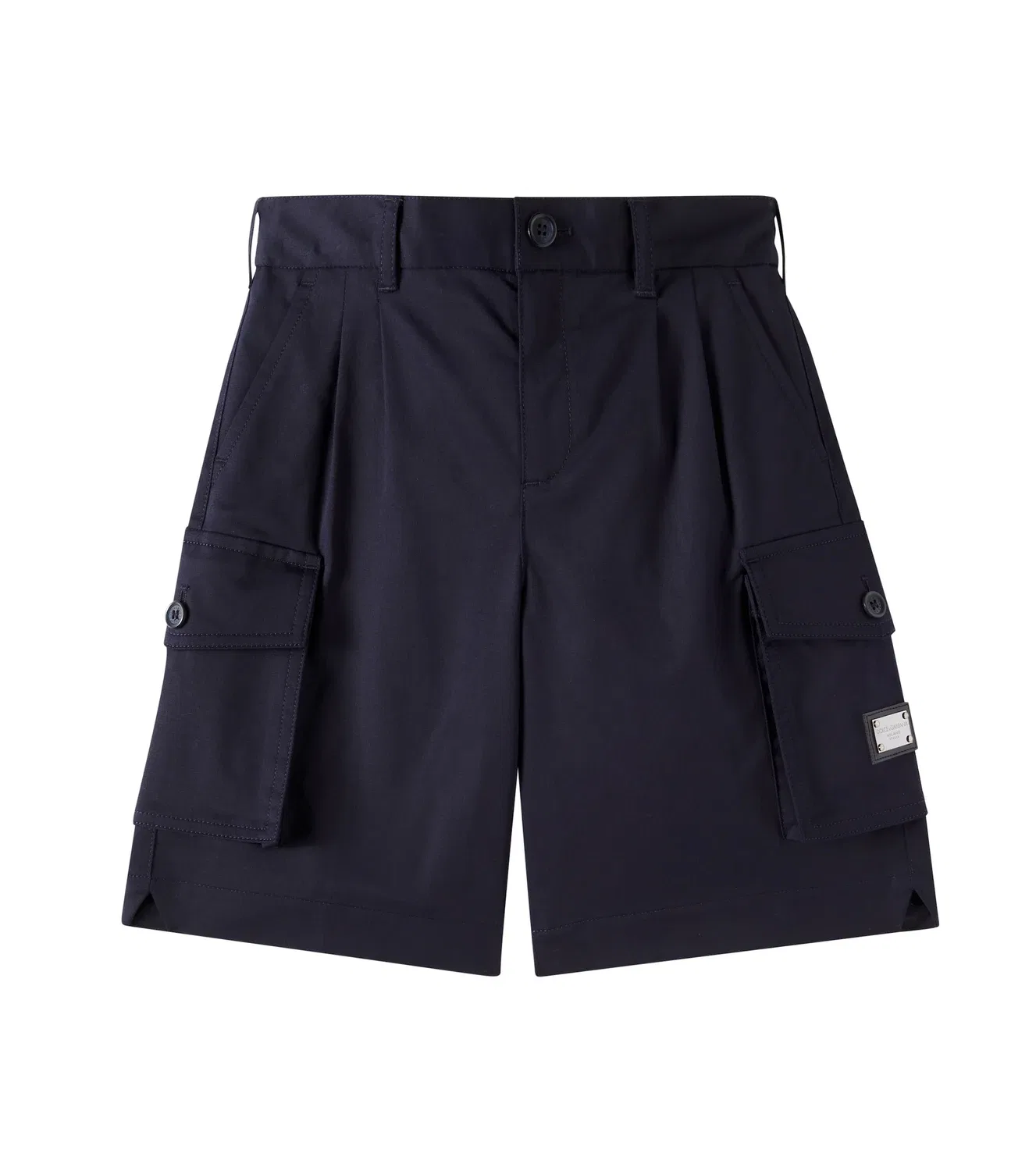 Шорты из хлопкового габардина Dolce&Gabbana Kids, синий