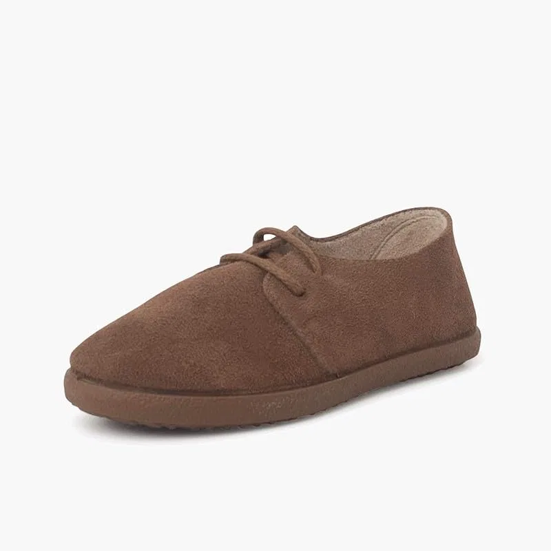 Детские туфли-блогеры из замши с моделью Pisamonas Scarpe Blucher Stringate Con Suola In Caramello Pisamonas, Camel — фото 3