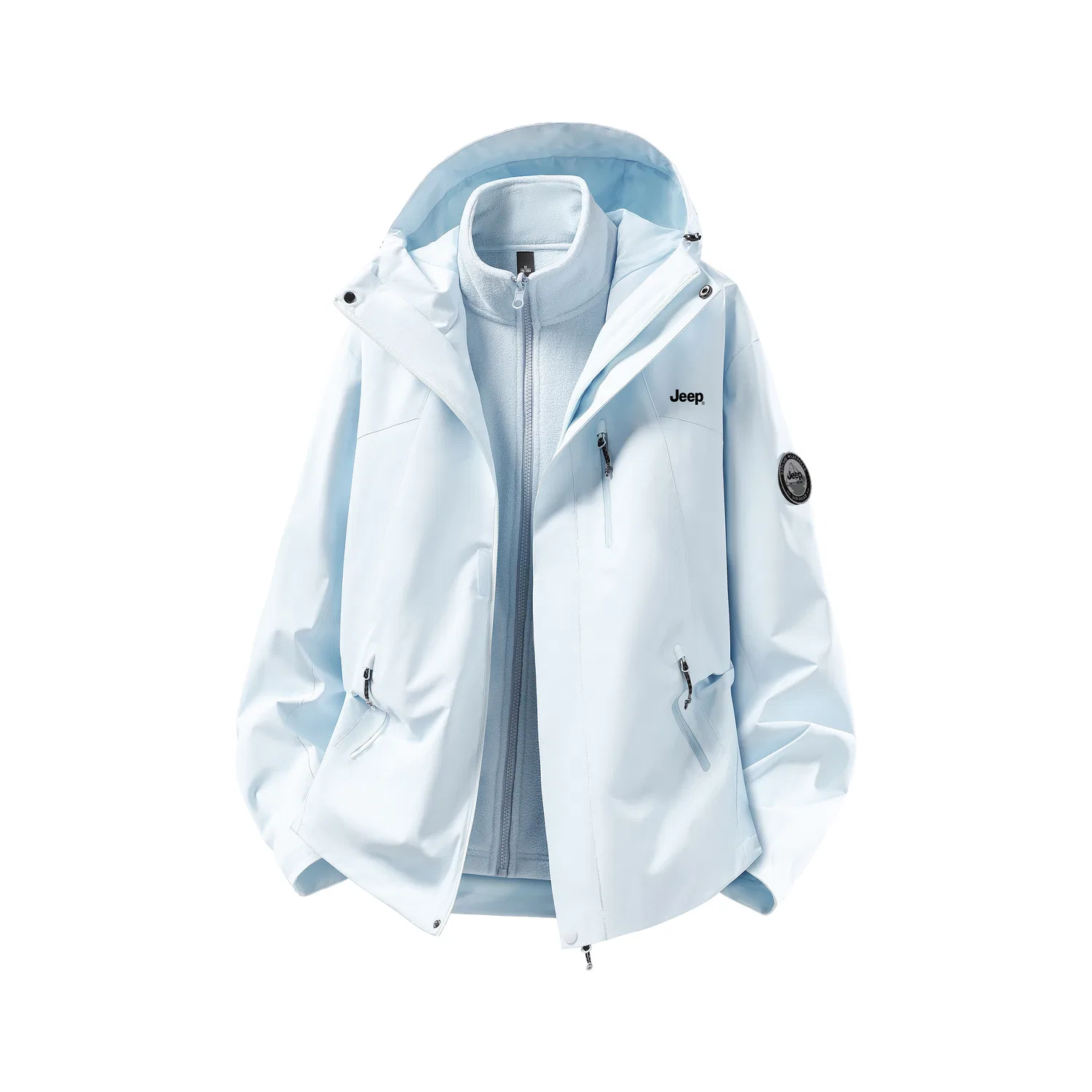 Детская куртка с капюшоном, утепленная, прямого кроя, модель Leisure Collection, Jeep, Far Mountain Blue