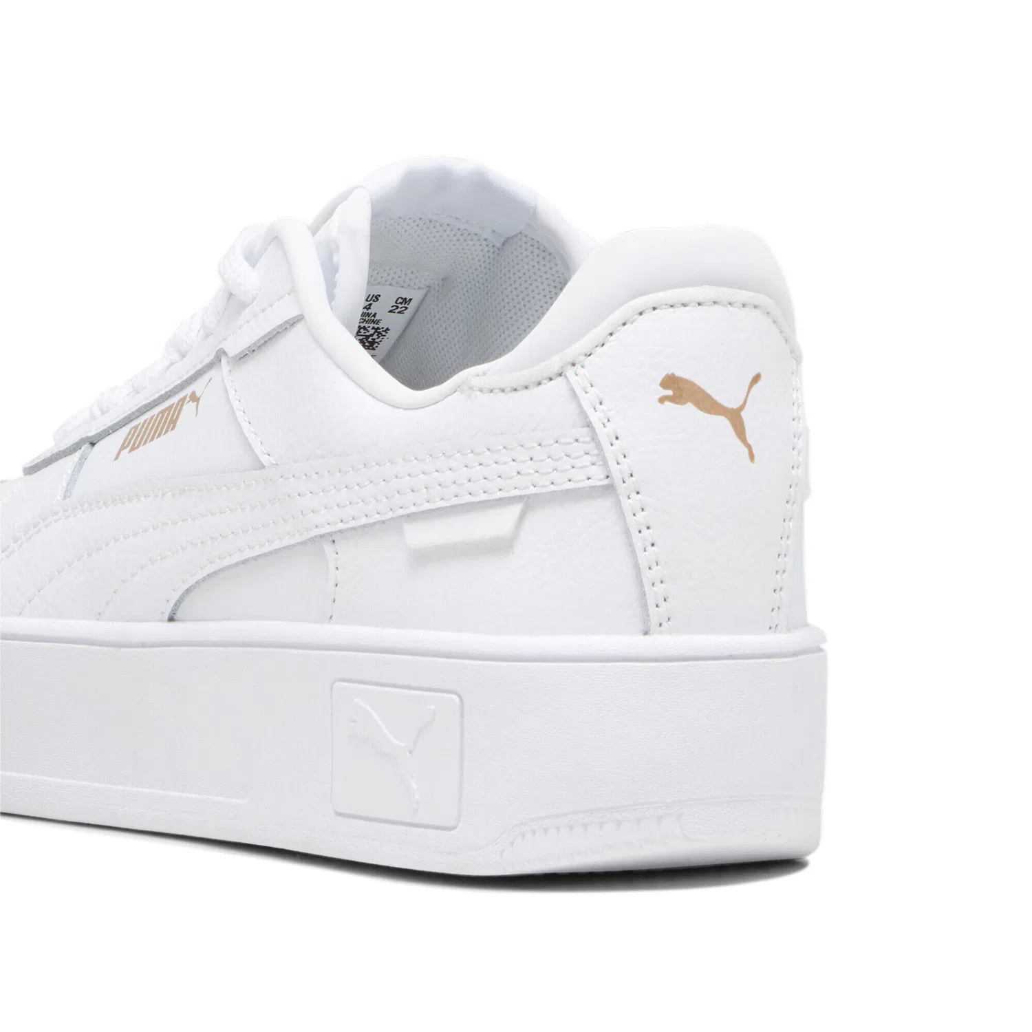Детские кроссовки с перфорацией Carina Street Sneakers Puma, Weiss — фото 2