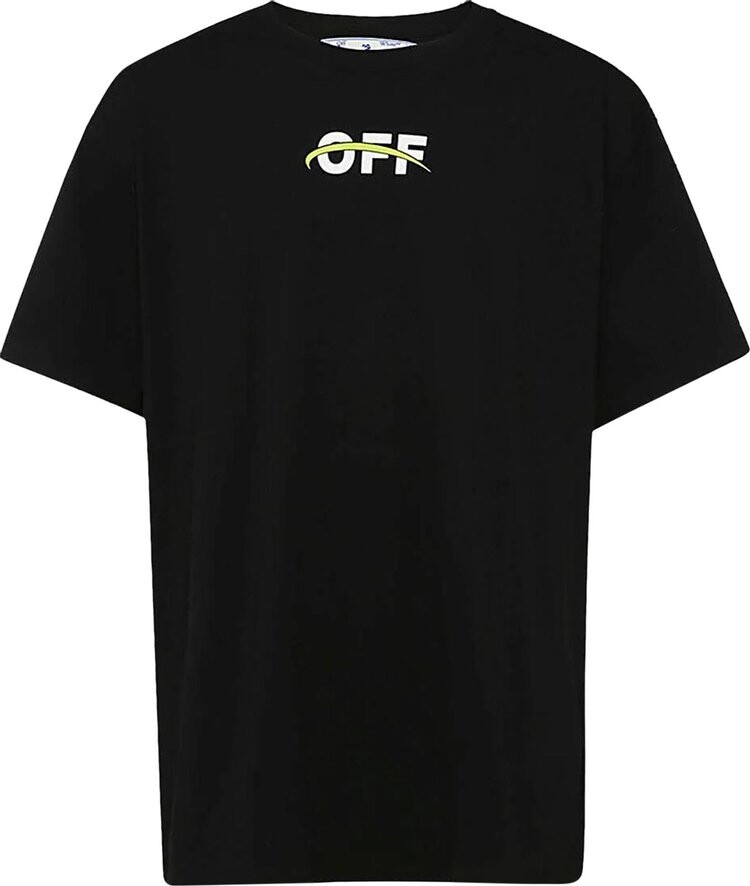 Футболка мужская Off-White Industrial с контрастным принтом, черный — фото 2