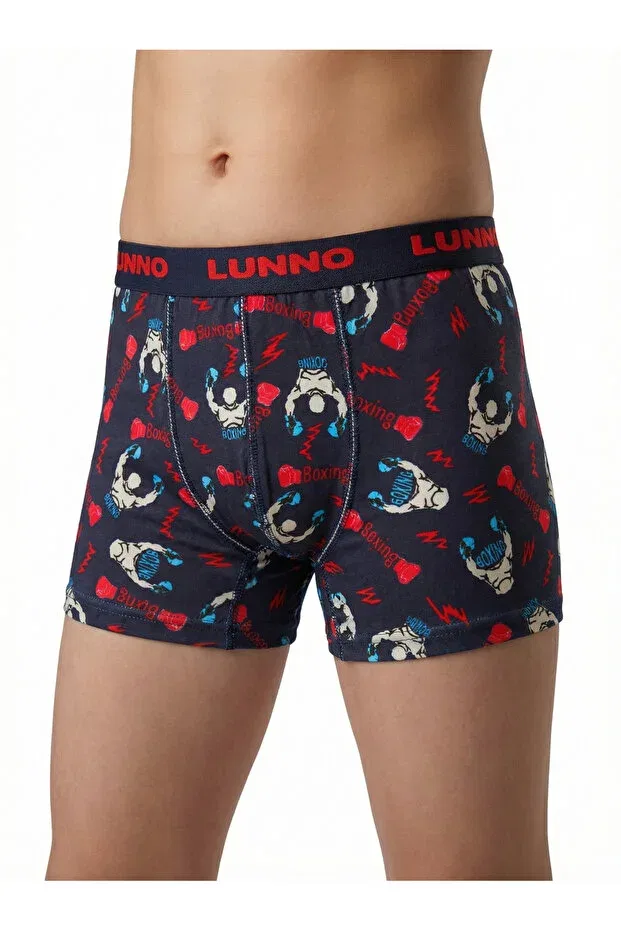 Детский комплект боксеров для мальчиков хлопковый Basics Lunnó, Multicolor — фото 4