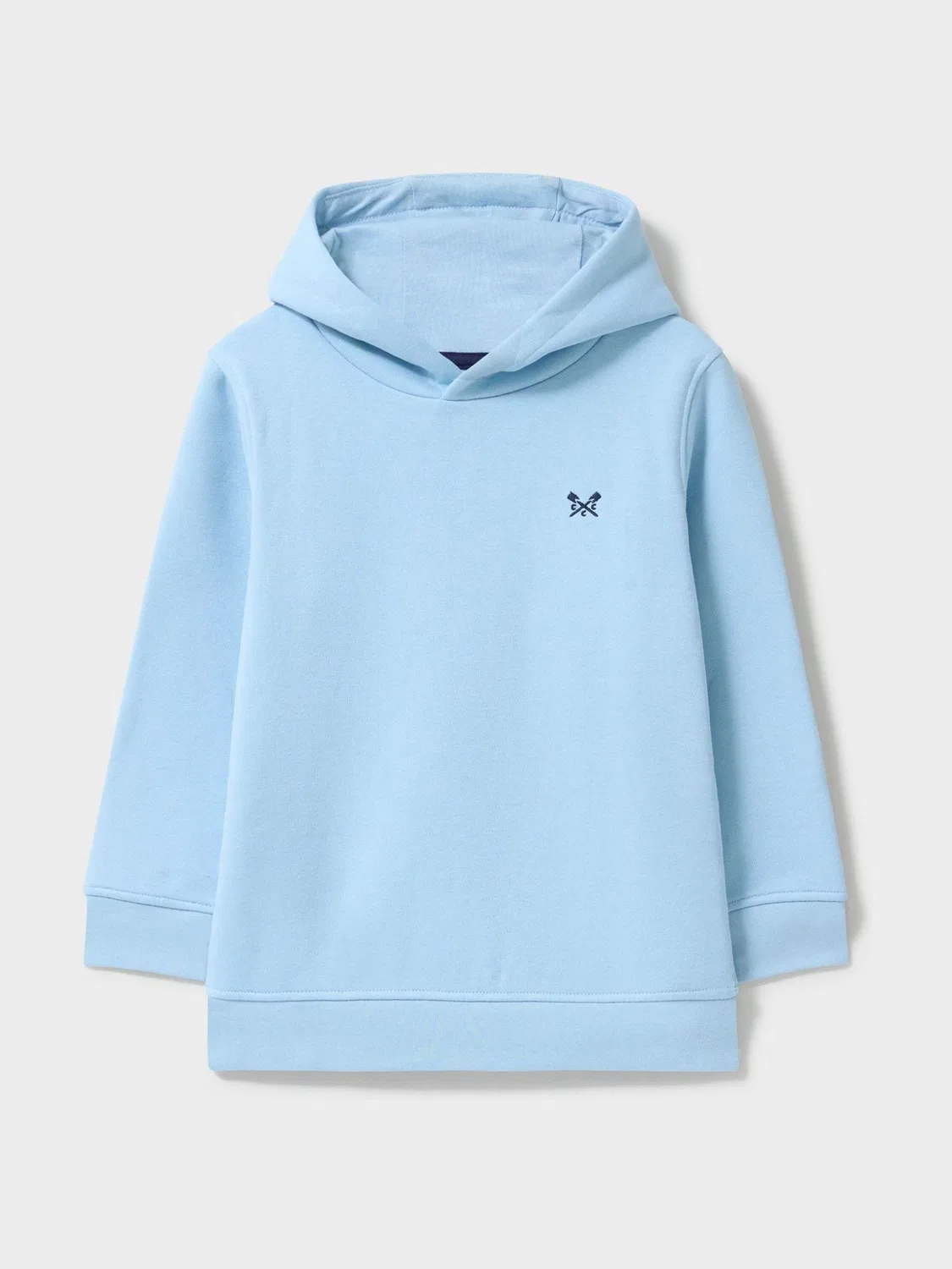 Худи Crew Clothing Sky Blue, хлопковая смесовая ткань