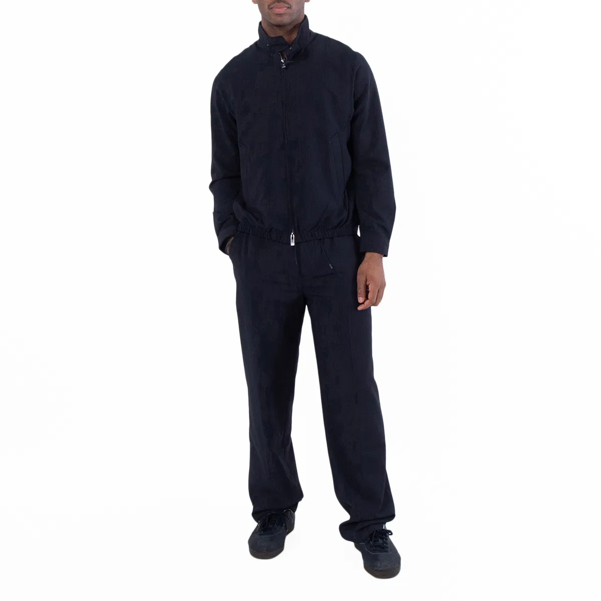 Куртка-блузон из нейлона с эффектом сжатой ткани Nylon Seersucker Blouson Jacket Emporio Armani, Navy Blue — фото 4