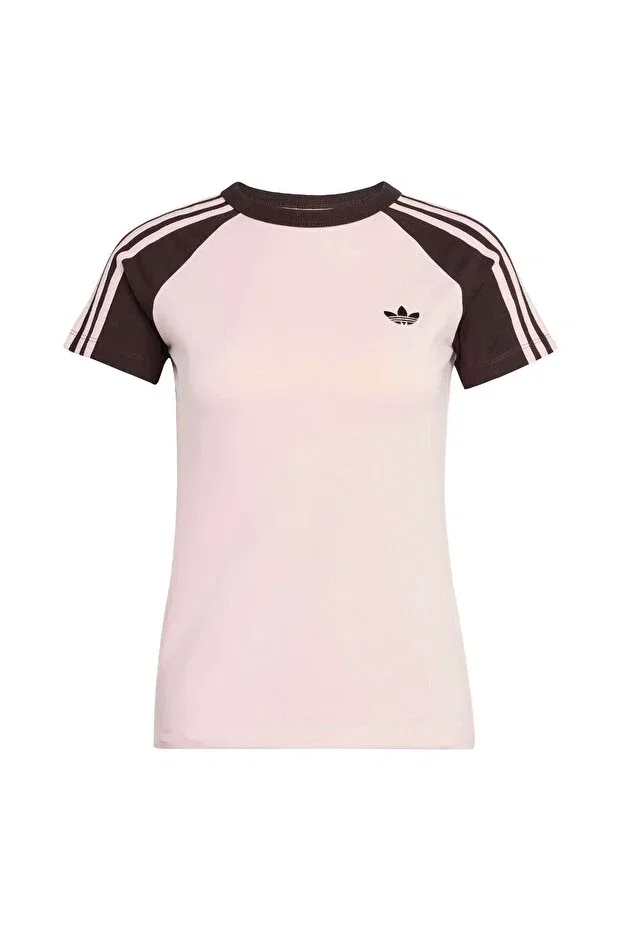 Женская футболка хлопковая Adidas, Pink — фото 4