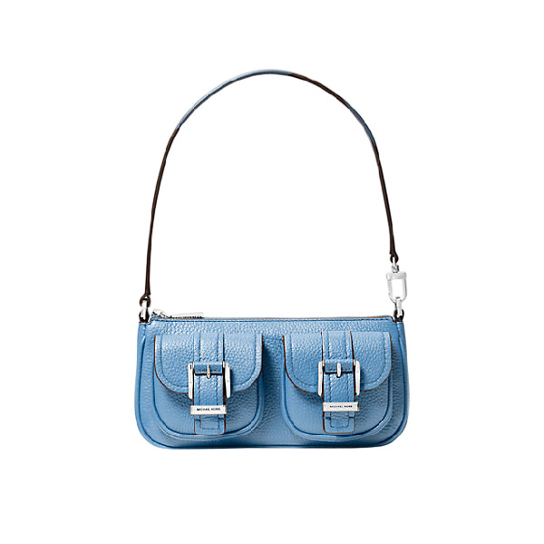 

Сумка Michael Michael Kors Zoe Small Pebbled Leather Pochette, голубой
