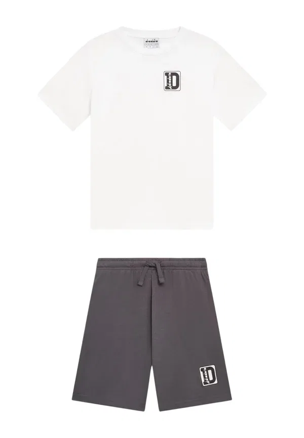 Комплект - спортивные штаны Diadora, белый/серый