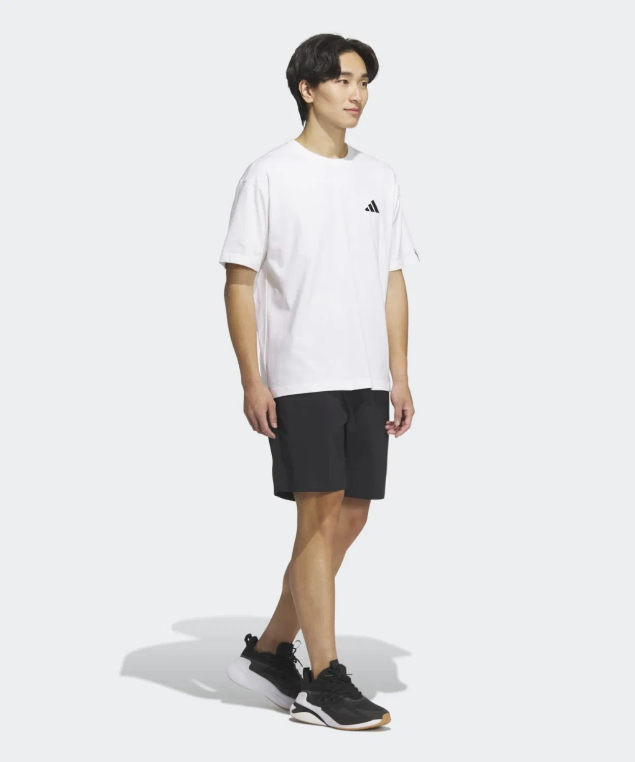 Мужская футболка с коротким рукавом, свободного кроя, с логотипом Adidas, White — фото 3
