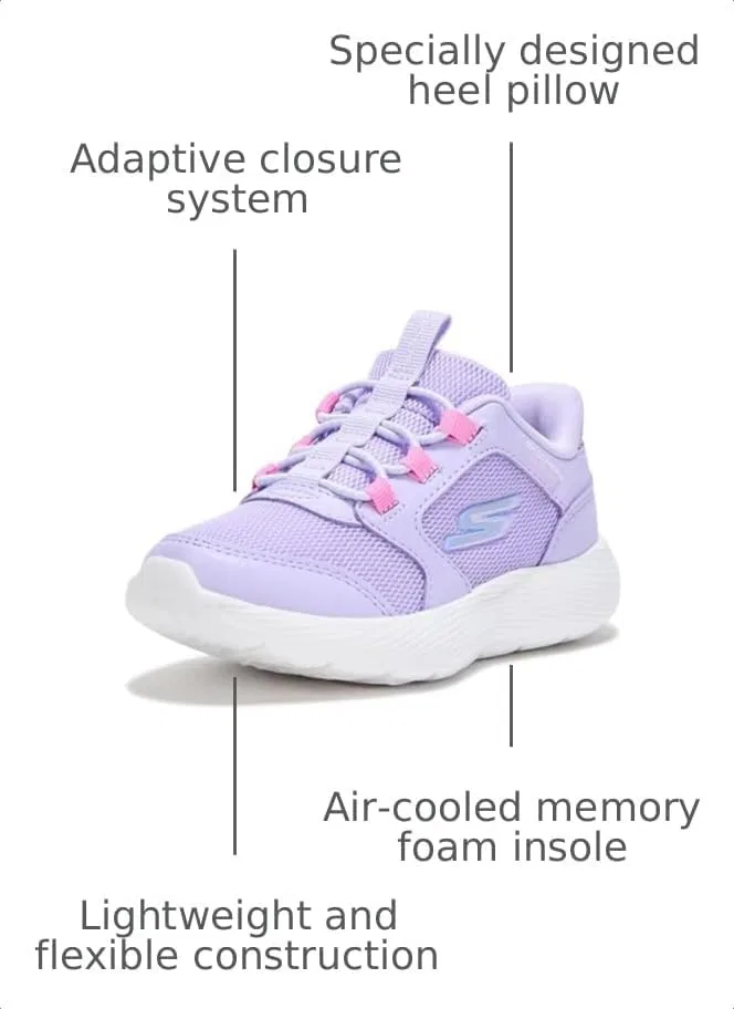 Детские кроссовки для девочек Slip-ins Dyna-Lite Skechers, Lavender — фото 3
