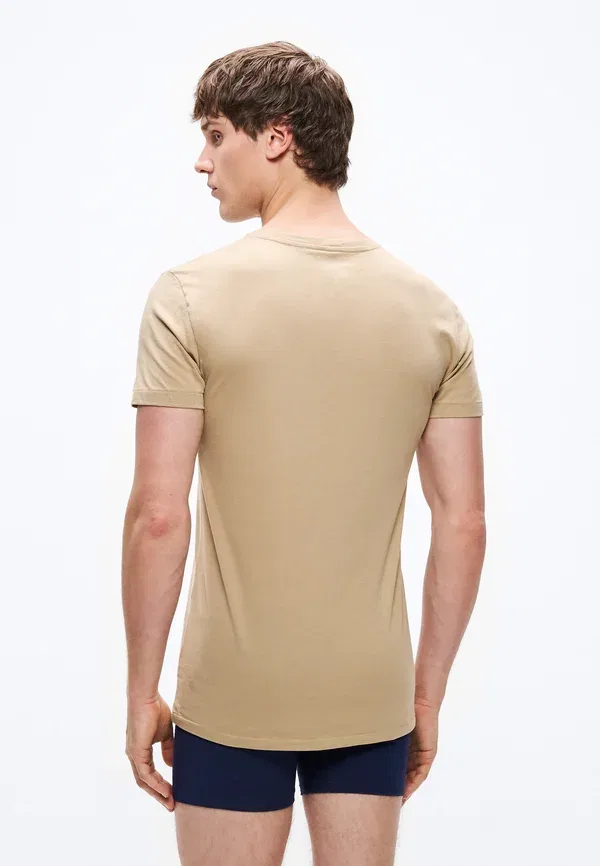 Комплект из 3 футболок Polo Ralph Lauren, белый/бежевый/хаки — фото 3