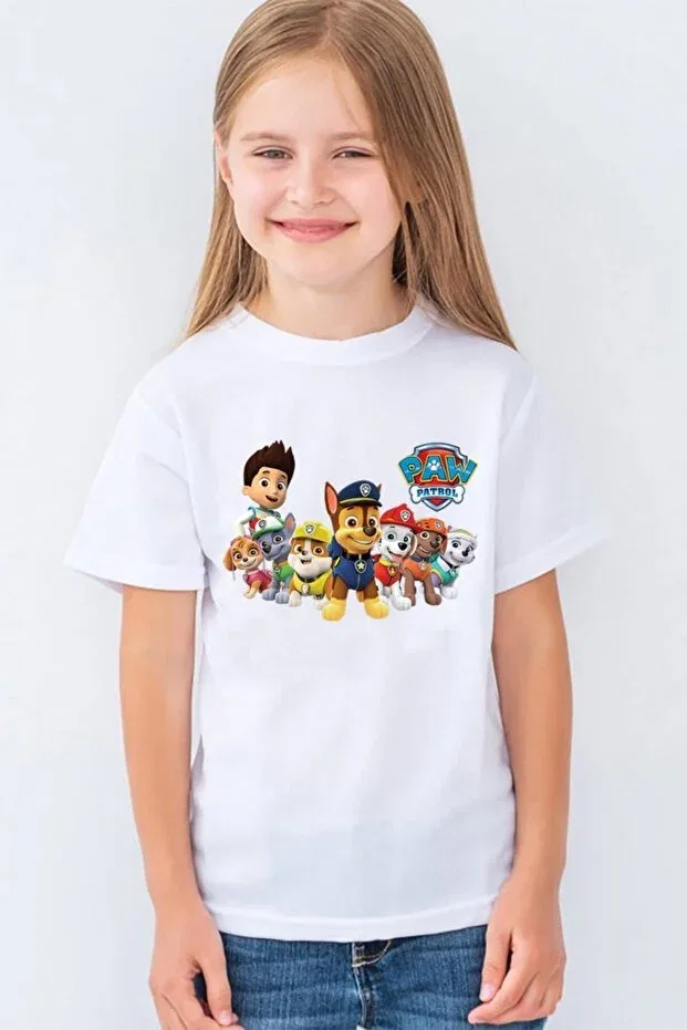 Детская футболка для девочек с принтом Paw Patrol Morinna Im, Белый — фото 2