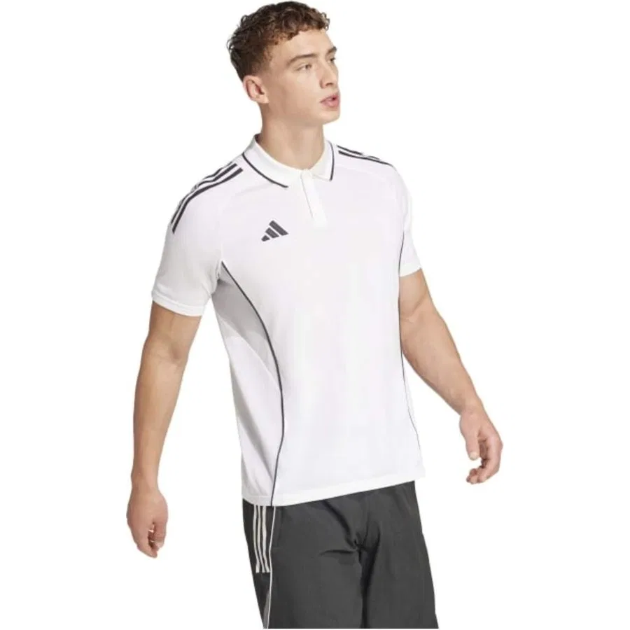 Футболка поло с длинным рукавом Tiro 25 Competition adidas, Черно-белый — фото 4