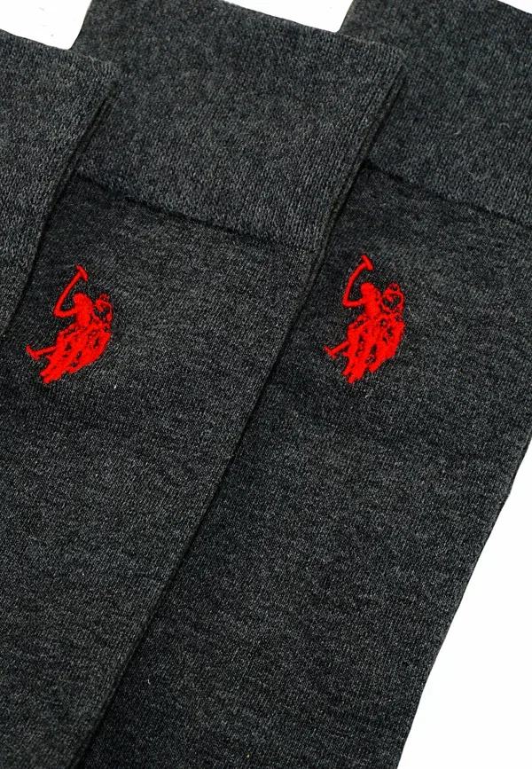 Носки 9 пар, хлопок, 9Er pack unisex, U.S. Polo Assn., антрацит, антрацит — фото 3