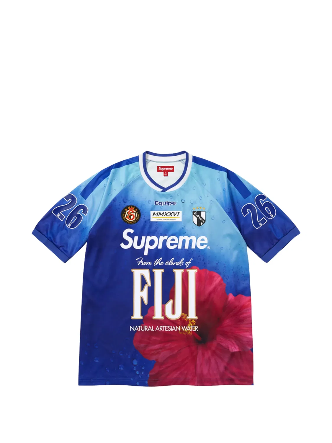 Футболка Fiji с графичным принтом Supreme, синий