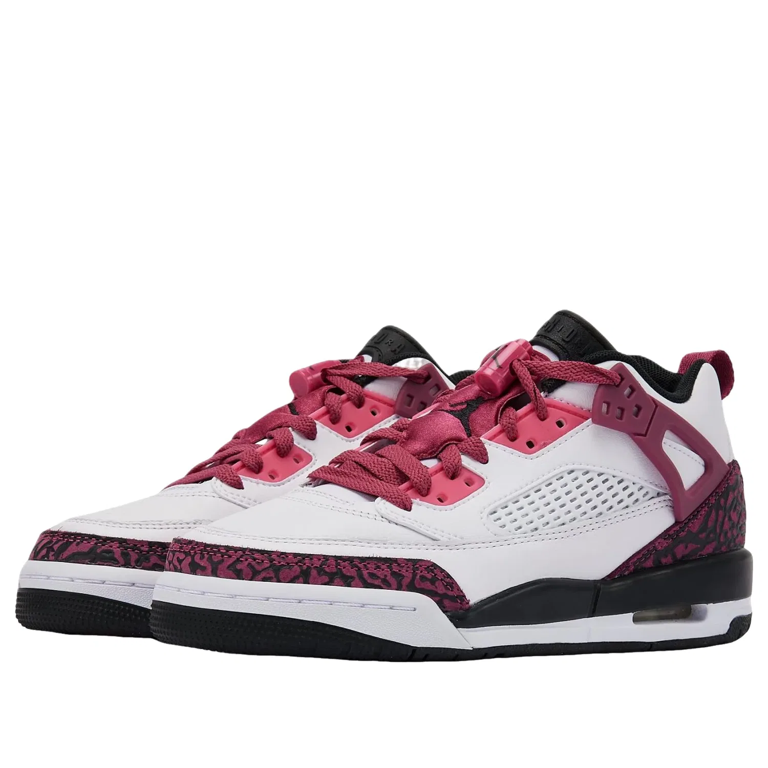 Детские кроссовки с кожаным верхом Air Jordan Spizike Low 'White Sweet Beet Desert Pink' Jordan, White/Sweet Beetroot/Desert Pink/Dull Shade — фото 3