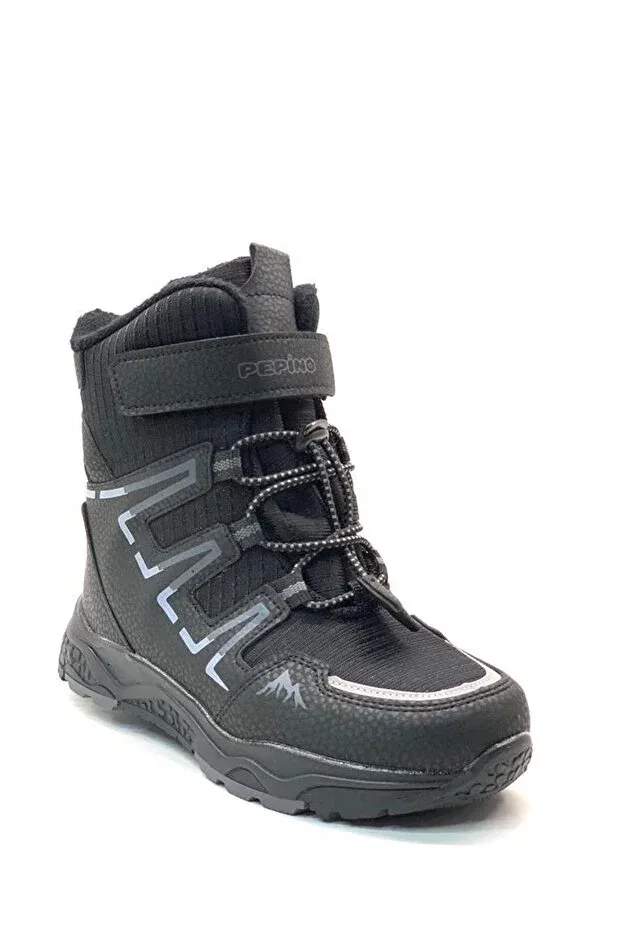 Детские ботинки для девочек на плоской подошве Pepıno 067 1361, Black Pepino Kids — фото 2