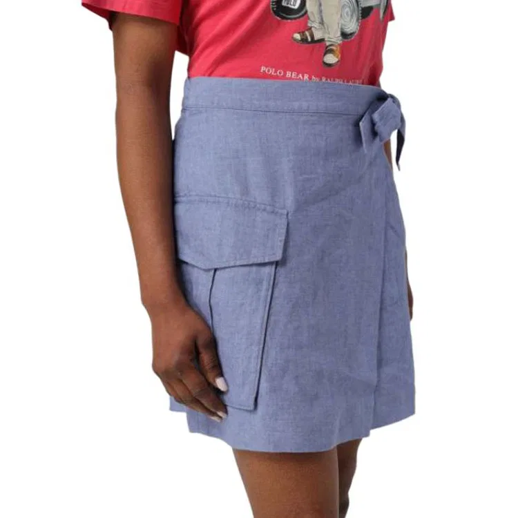 Женская повседневная короткая юбка с моделью Casual Short Skirts Ralph Lauren, Blue — фото 4