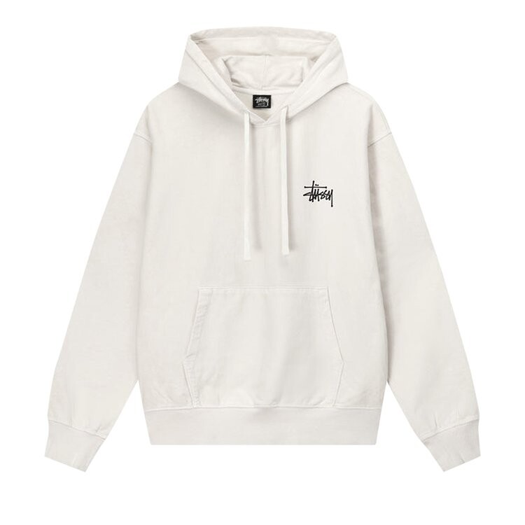 

Худи Stussy Basic Pigment Dyed Hoodie 'Natural', белый