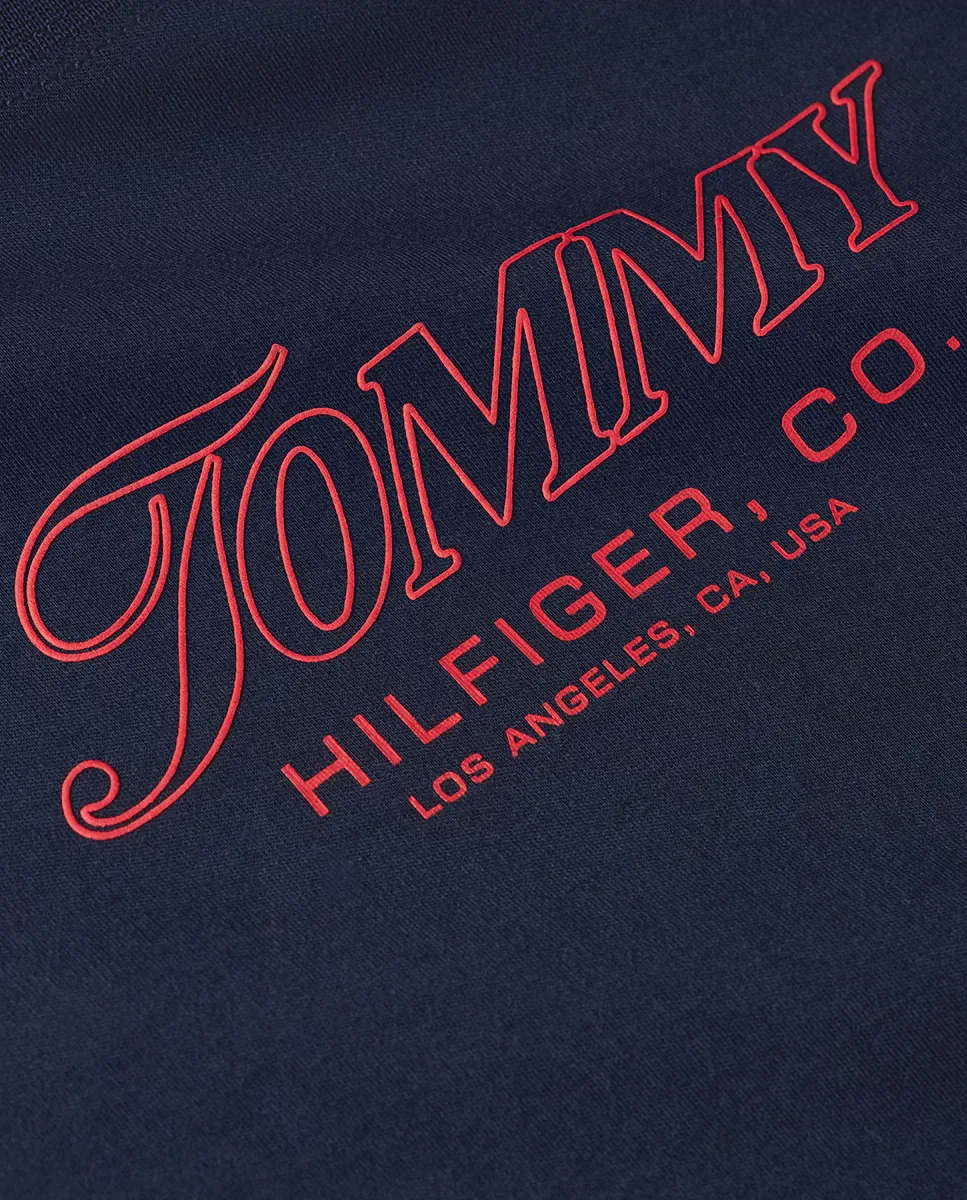 Женская футболка с коротким рукавом с принтом Tommy Hilfiger, Azul Marino — фото 4