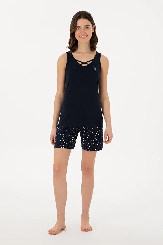 Женский комплект пижам с длинным рукавом U.S. Polo Assn., Navy Blue