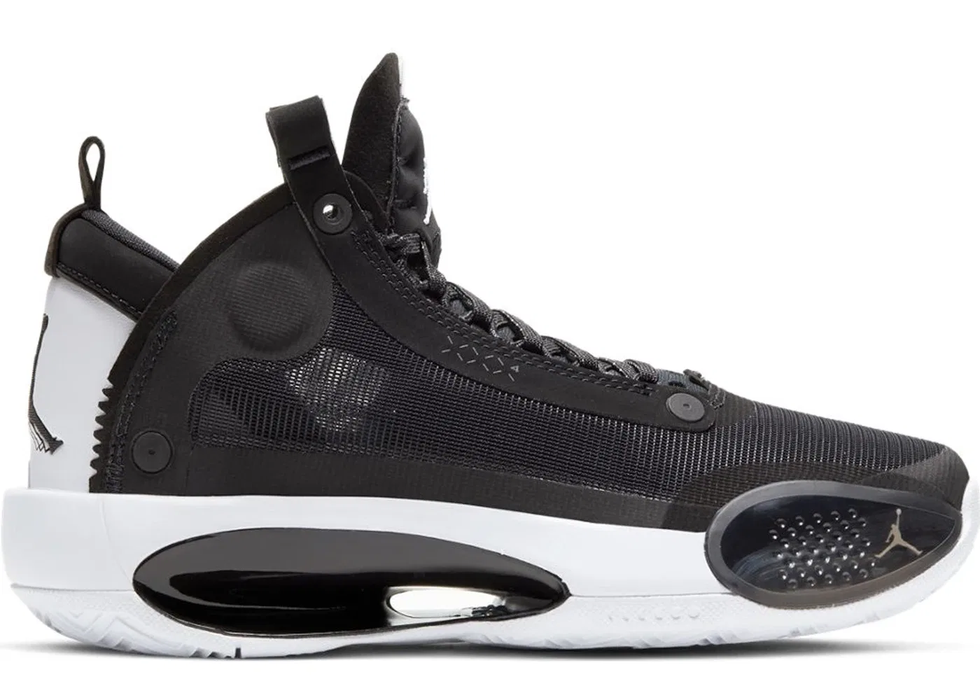 Детские баскетбольные кроссовки с высокой посадкой Jordan XXXIV Jordan, Black/Black-Metallic Silver