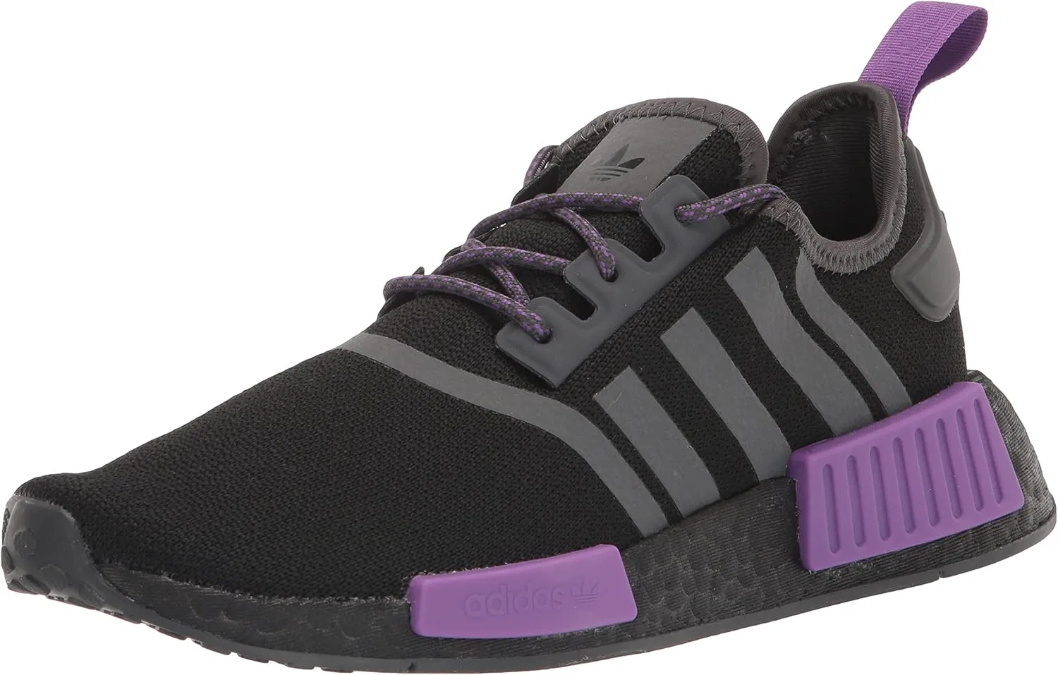 Детские кроссовки NMD_r1 adidas Originals, Core Black/Grey Six/Active Purple